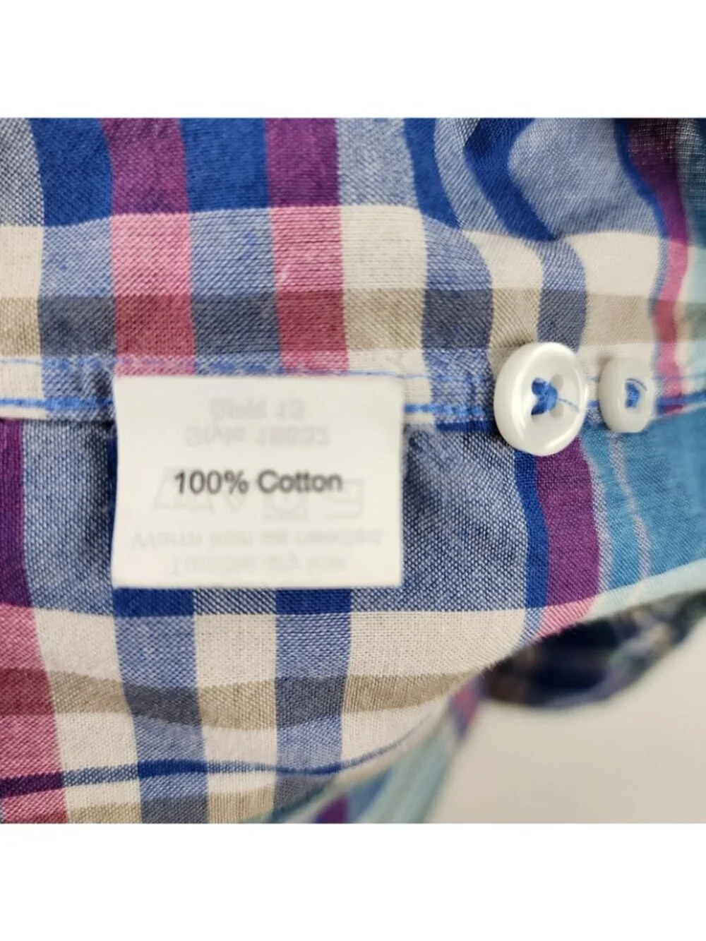 J Crew Shirt Mens Large Multi Madras Pattern Button Down Collar S/S Button Up